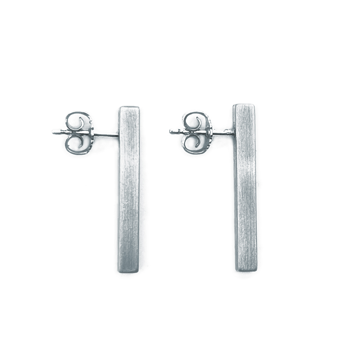 ohrringe-stab-silber-n Ohrstecker Stab – Silber