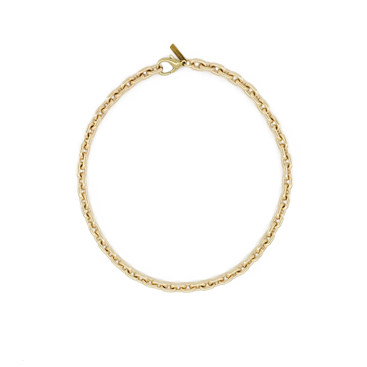 Kette-Bobby Breite runde Kette – Messing